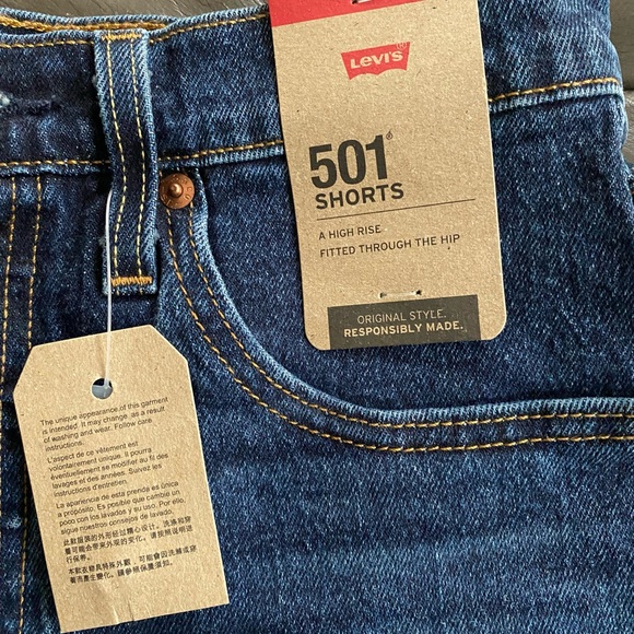 Brand New With Tags 501 Levi Shorts - Picture 2 of 5